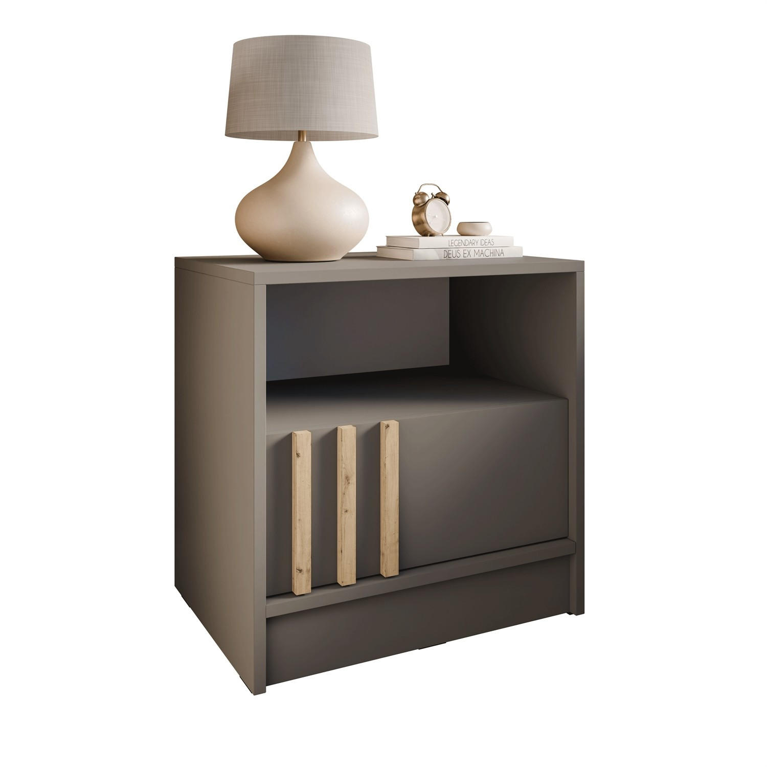 Lookway Nachttisch Grau 51x52x38 cm