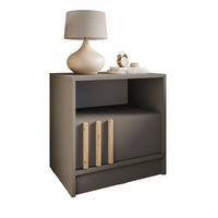 NACHTTISCH NELA mit Lamellen Grau/Artisan - Grau, Holzwerkstoff (51/52/38cm) - Lookway