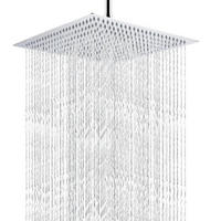 REGENDUSCHKOPF 40 cm Quadratisch Chrom Edelstahl - Silberfarben, Metall (40/12.7/40cm)