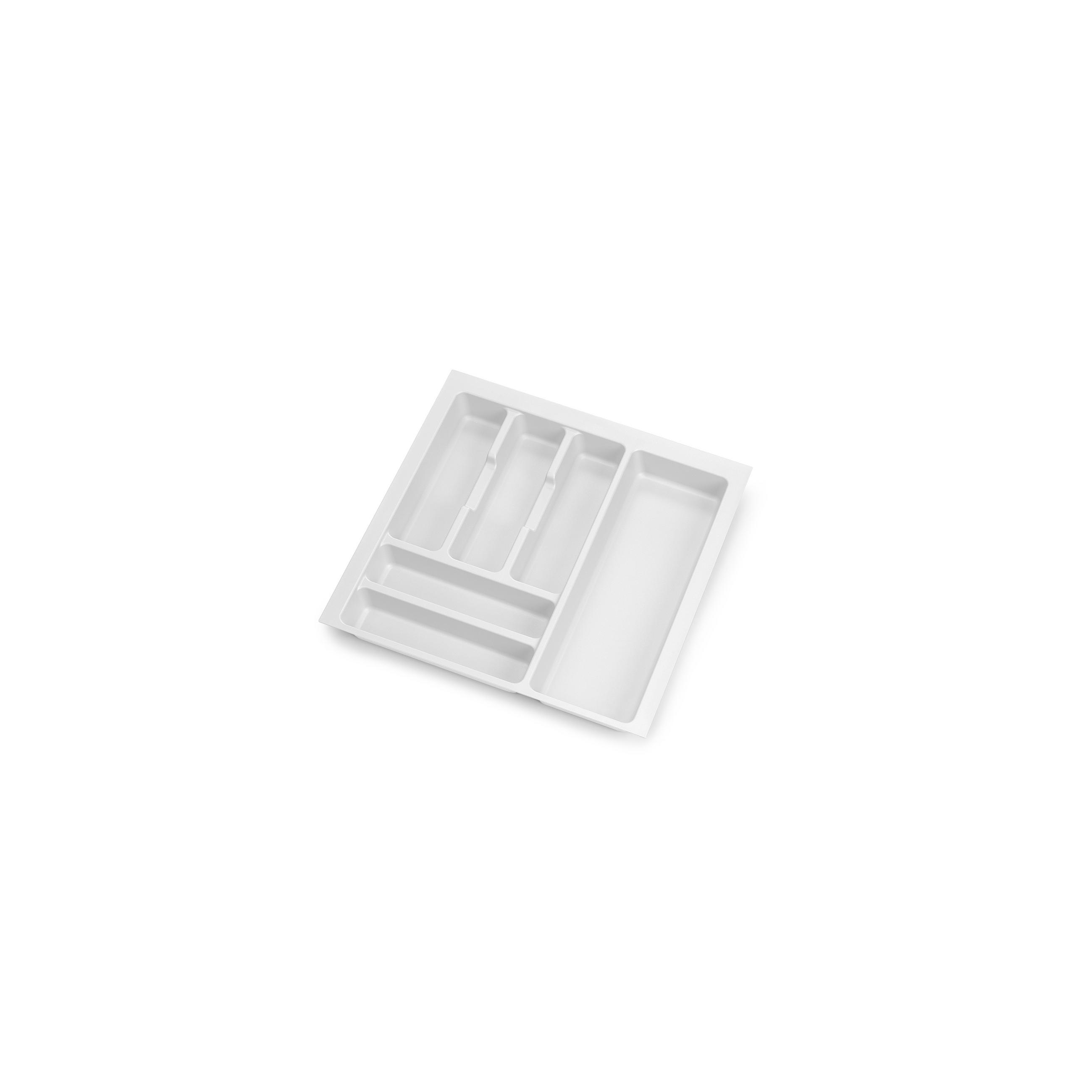 BESTECKEINSATZ Optima Vertex/Concept, Tiefe 500mm, 16mm Plattenstärke, Modul 500mm, Kunststoff, weiss - Weiß, Kunststoff (44.5/5/52cm) - EMUCA