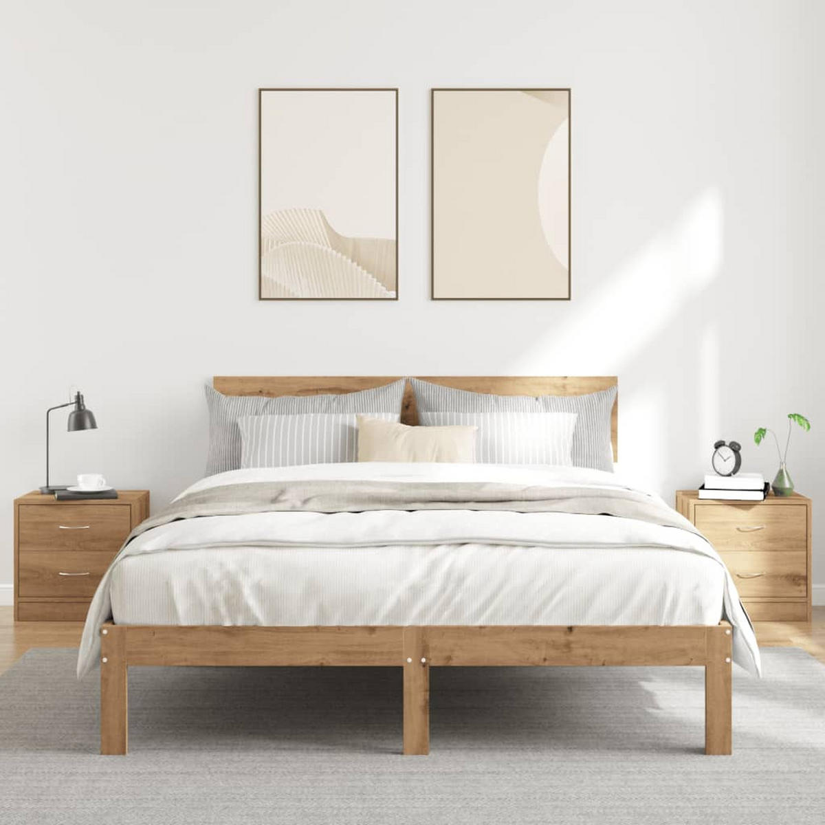 NACHTTISCHE 2er set Artisan-Eiche 40/30/40 Cm Holzwerkstoff - Braun, Holz (30/40/40cm) - vidaXL