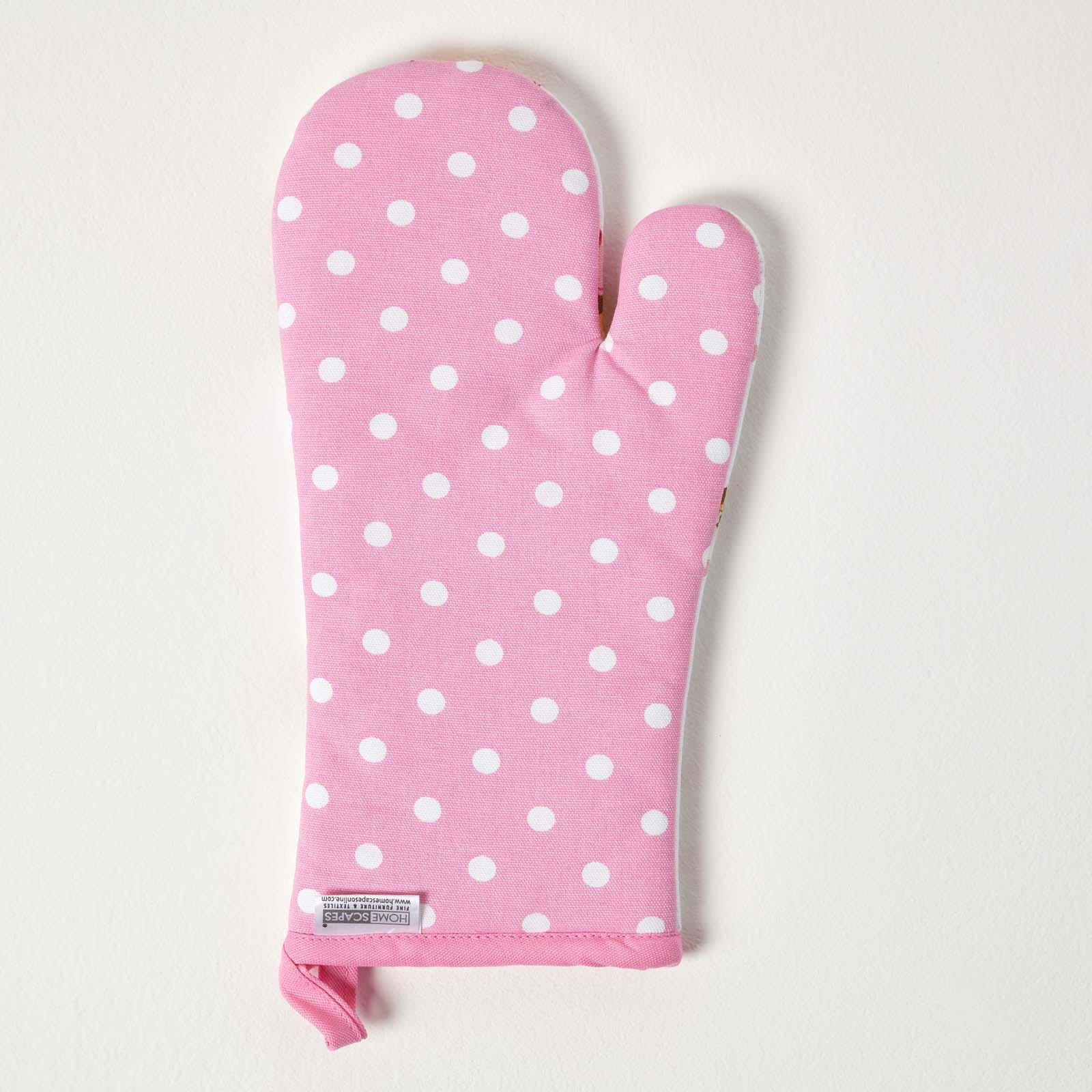 OFENHANDSCHUH Cupcakes 18/32 cm, Baumwolle wattiert - Rosa, Textil (18/32cm) - Homescapes
