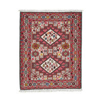 KELIM-TEPPICH handgewebt Sumak Shahsavan Beige 96/77 cm Schurwolle - Beige, Textil (77/96cm) - Looma