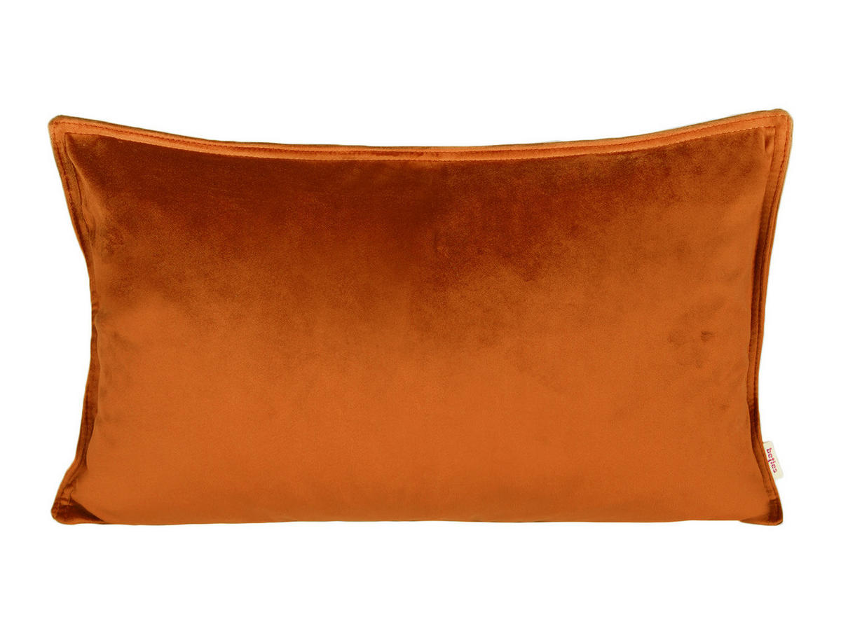 KISSENHÜLLE Samt&Sonders rost-orange 50/30 cm - Dunkelorange, Textil (30/50cm) - beties Heimtextil