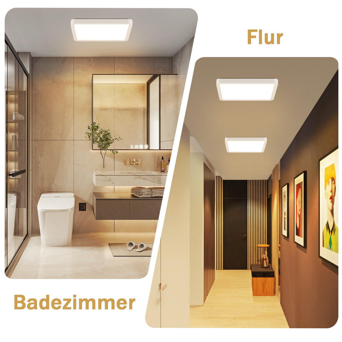 LED-DECKENLEUCHTE Lucio 23/23/2.4cm - Weiß, Kunststoff (23/23/2.4cm) - Nettlife