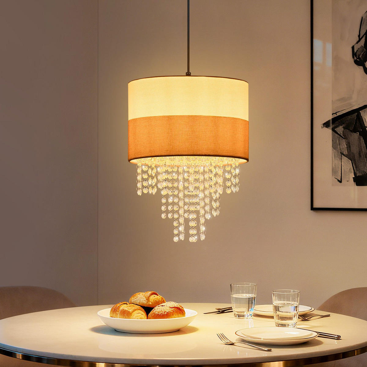 PENDELLEUCHTE AUE Ⅲ 10/32/120 cm - Weiß, Metall (10/32/120cm) - Nettlife