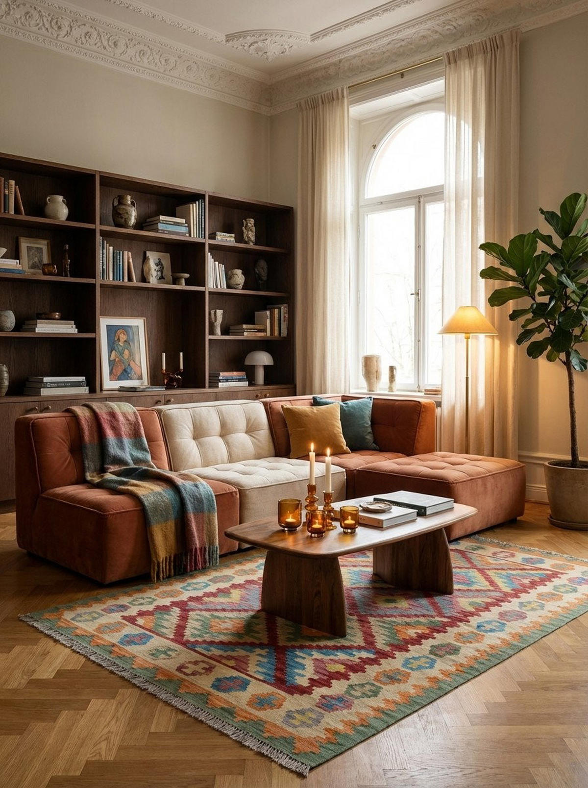 HANDWEBTEPPICH Kelim Gashgai Rot 190/128 cm Schurwolle - Rot, Textil (128/190cm) - Looma