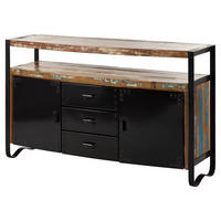 SIDEBOARD Altholz 150x43x90 mehrfarbig lackiert INDUSTRIAL #06 - Multicolor, Holz (150/90/43cm) - Massivmoebel24