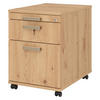 ROLLCONTAINER - mit Hängeregistratur 58/42,8/59 cm in Wildeiche Streifengriff (Kunststoff) - Wildeiche, Holzwerkstoff (42.8/59/58cm) - bümö