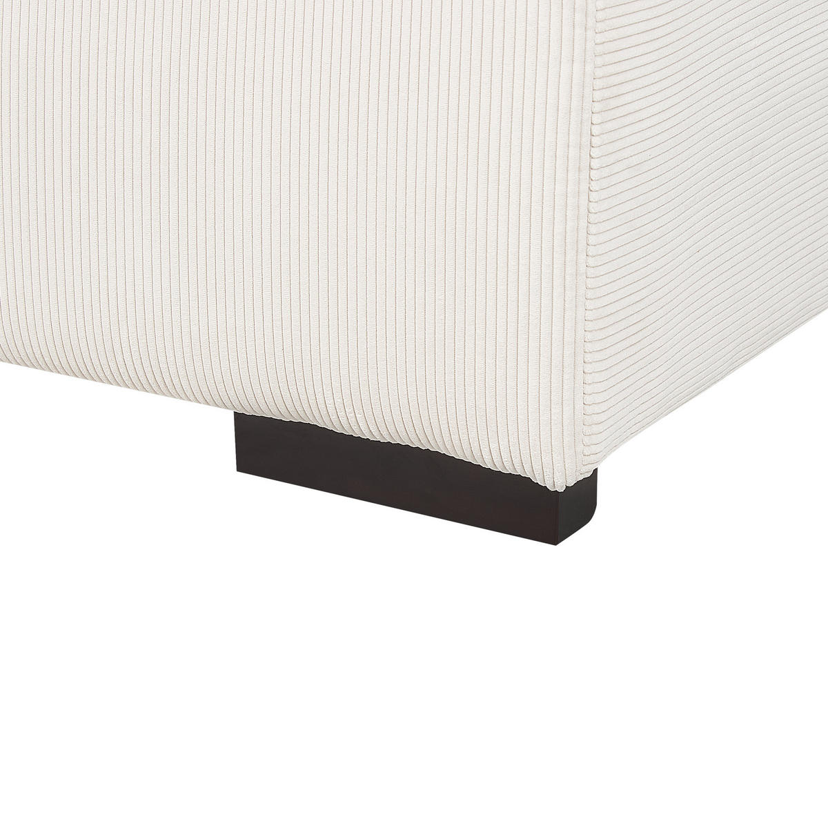 OTTOMANE Cord Cremeweiß Lungo - Creme, Textil (80/35/80cm) - Beliani