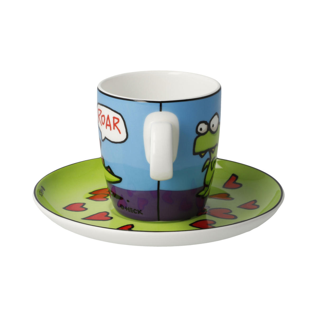 ESPRESSOTASSE Ed Eck- Roar, Fine Bone China, Bunt, 100 ml - Multicolor, Keramik (0.1L) - Goebel