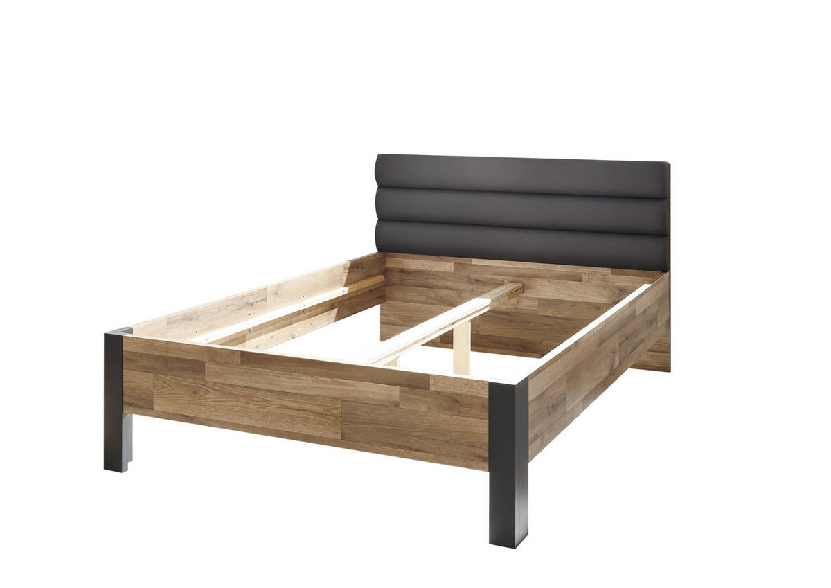 JUGENDZIMMER Dallas in Graphit und Montana Oak 6 teiliges Komplett Set - Braun/Grau, Holzwerkstoff (120/200/80cm)