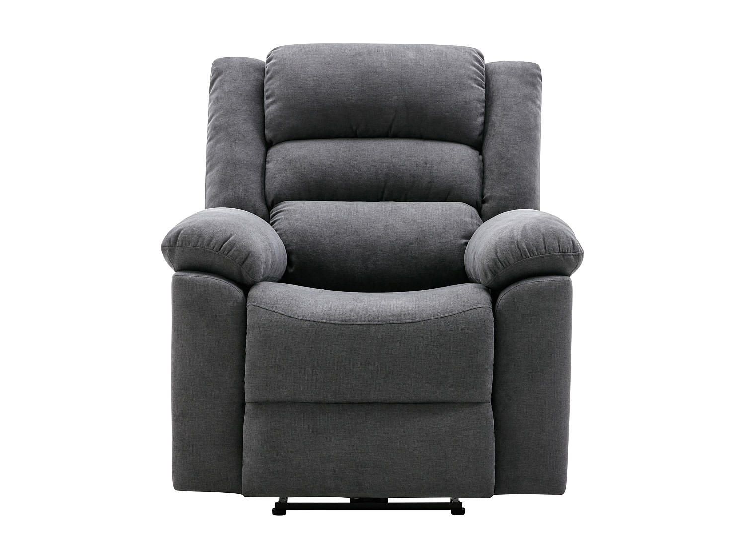RELAXSESSEL - 1 Person - stoff - grau Burolo - Grau, Textil (92/103/95cm) - Vente-Unique
