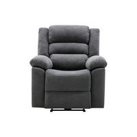 RELAXSESSEL - 1 Person - stoff - grau Burolo - Grau, Textil (92/103/95cm) - Vente-Unique