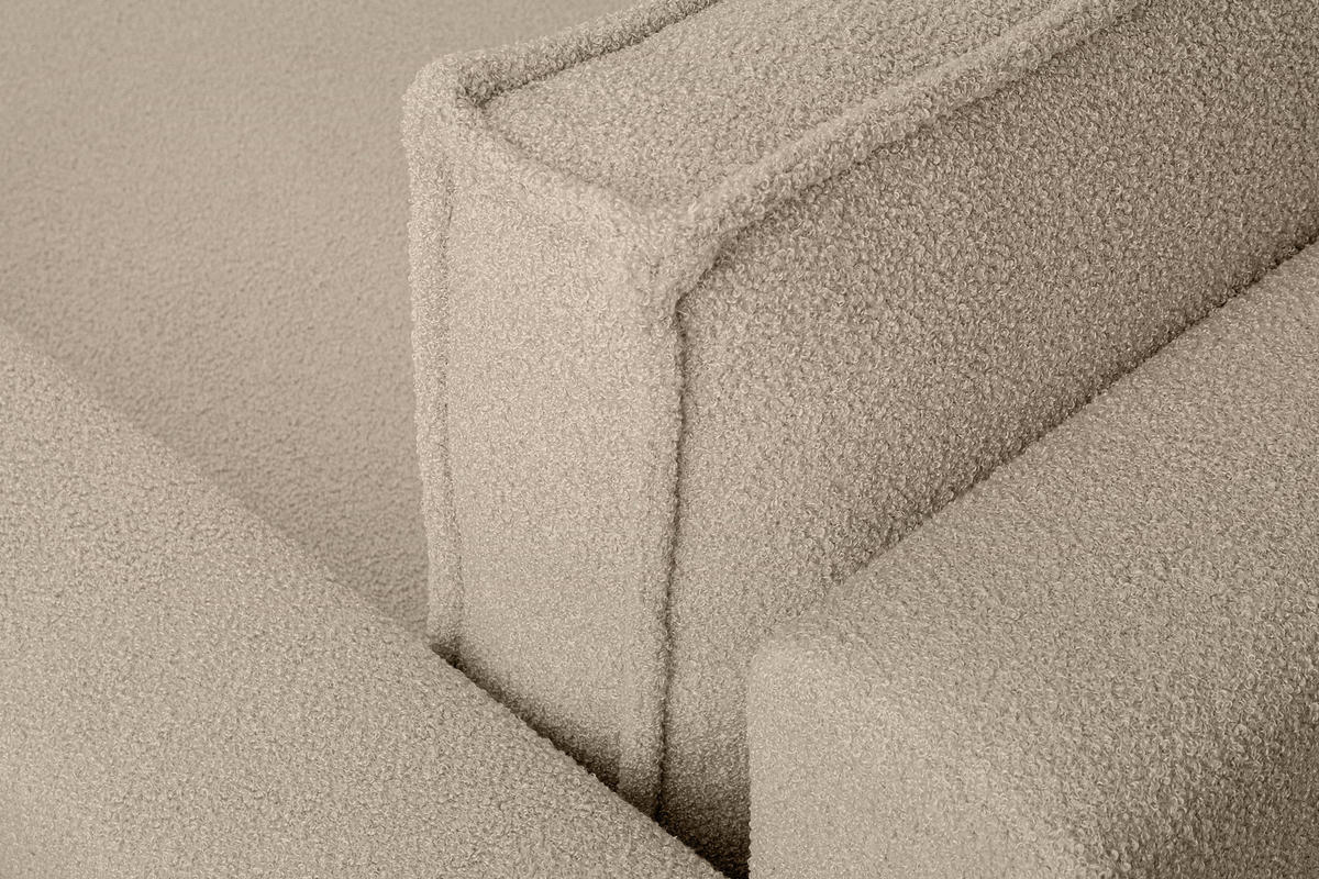 ECKSOFA-LINKS/RECHTS NAPI II mit Schlaffunktion, hellbeige - Beige, Textil (246/148cm) - KONSIMO®