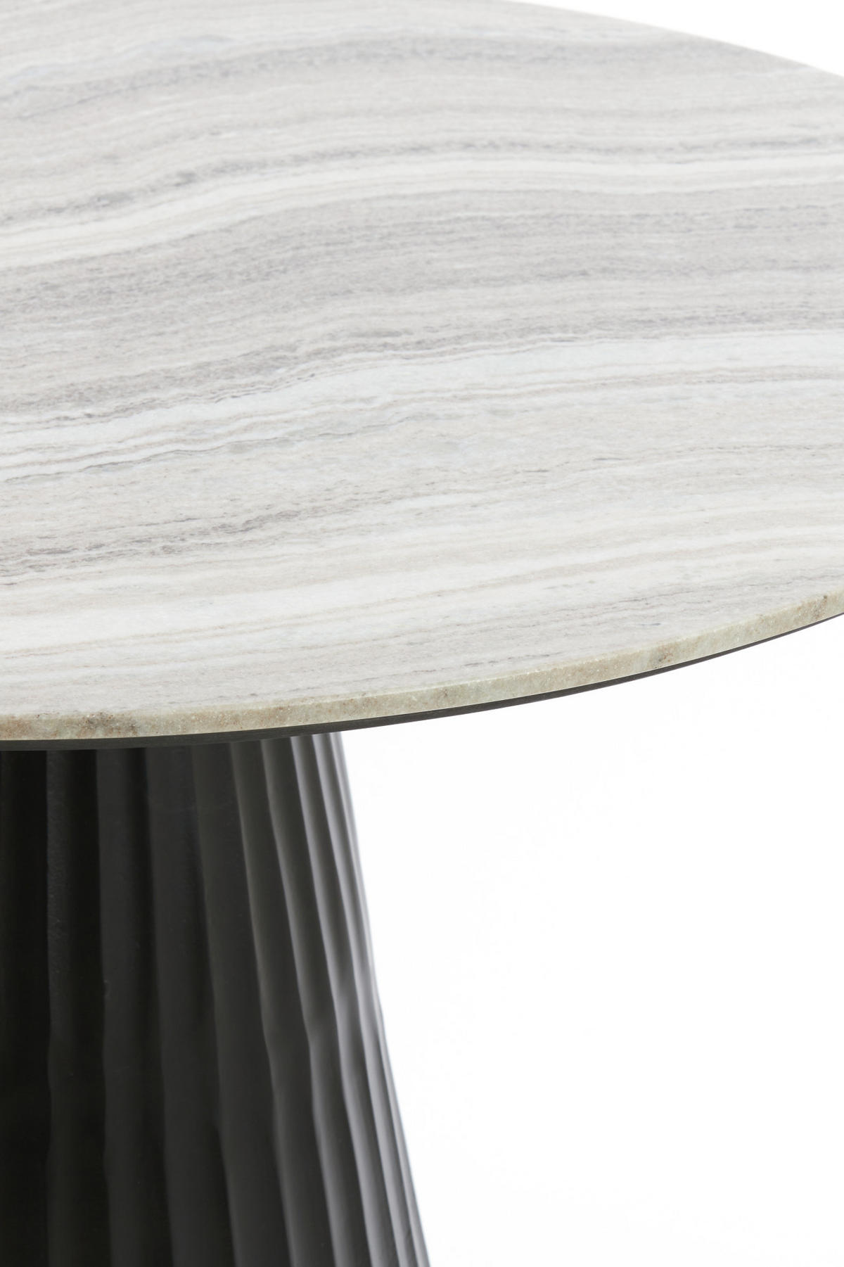 ESSTISCH Rianne Braun Ø100/75 cm - Schwarz, Metall (100/100/75cm) - Light & Living