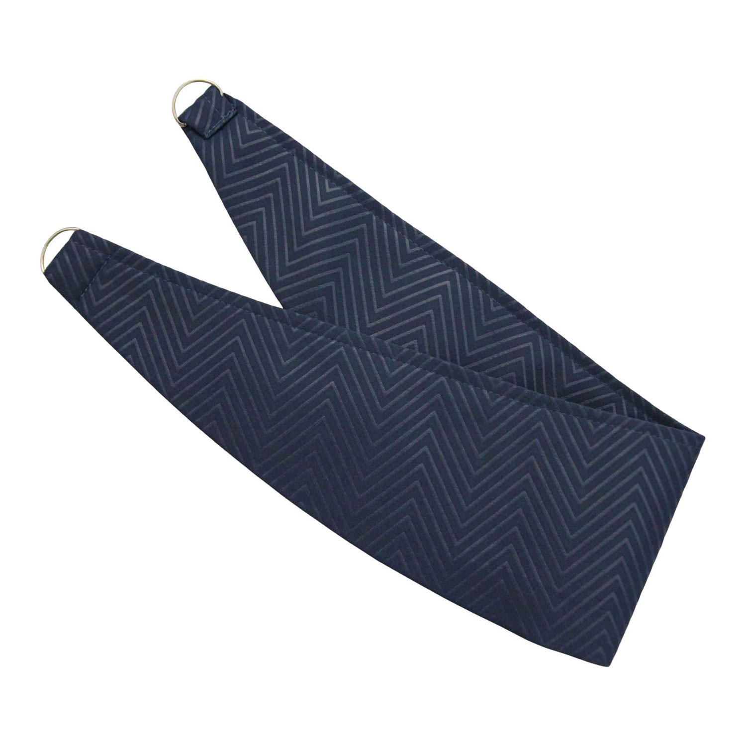 RAFFHALTER Fischgrät 2er-Set - Dunkelblau, Textil (13/66cm) - Homescapes