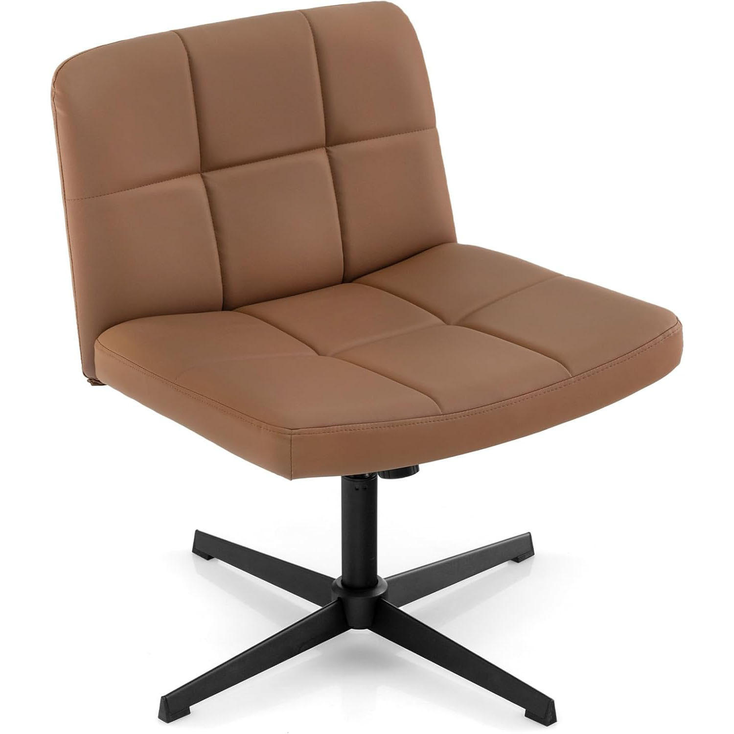 KONTORSTOL Brun - Brun, Plast (69/89/64cm) - COSTWAY