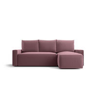ECKSOFA mit Schlaffunktion SAVIO Poso 130 Rechts - Flieder, Textil (232/140cm) - Bedante