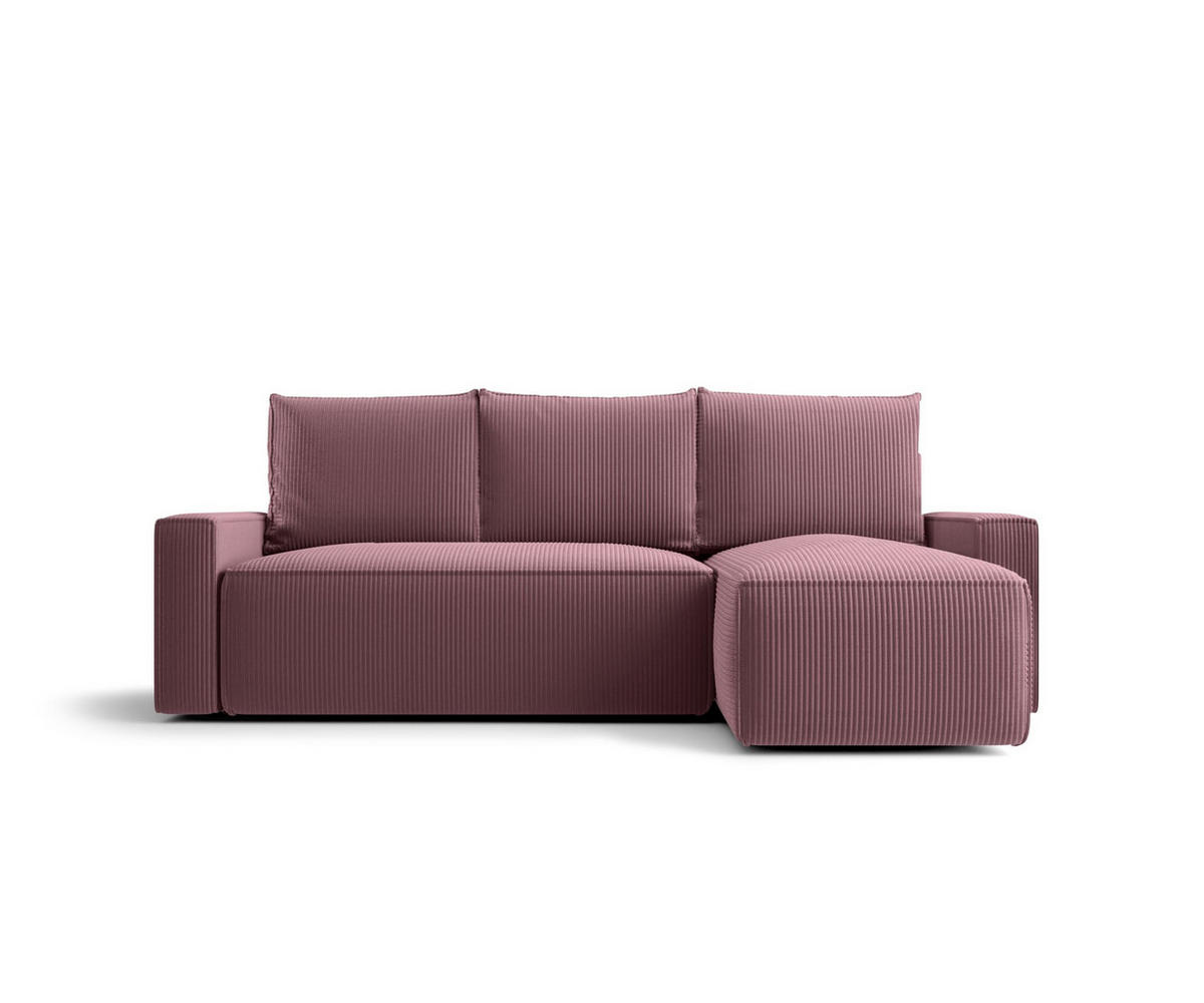 ECKSOFA mit Schlaffunktion SAVIO Poso 130 Rechts - Flieder, Textil (232/140cm) - Bedante