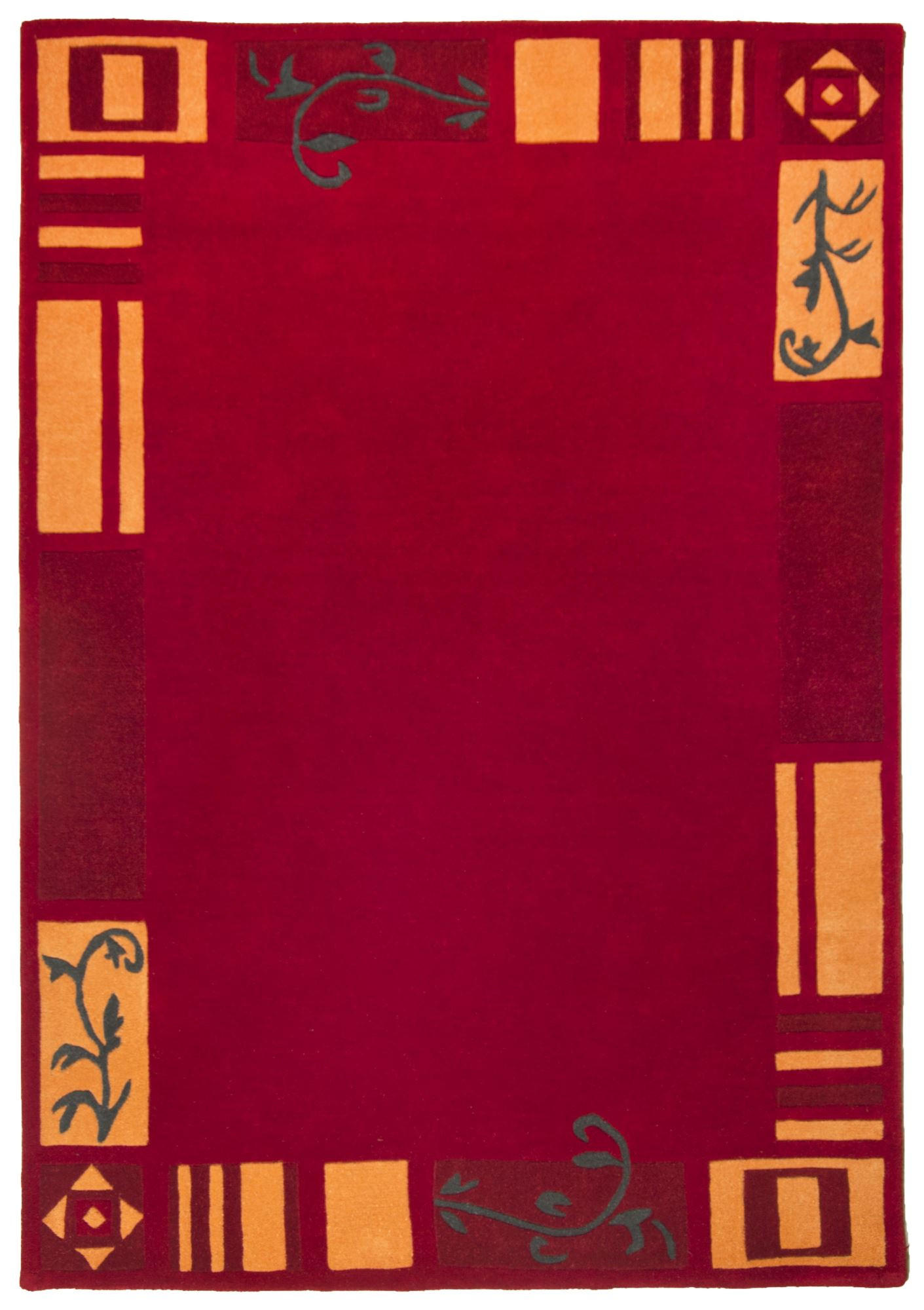 HANDTUFTTEPPICH Hawai 290x390 cm - Rot, Textil (290/390cm) - THEKO
