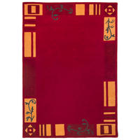 HANDTUFTTEPPICH Hawai 290x390 cm - Rot, Textil (290/390cm) - THEKO