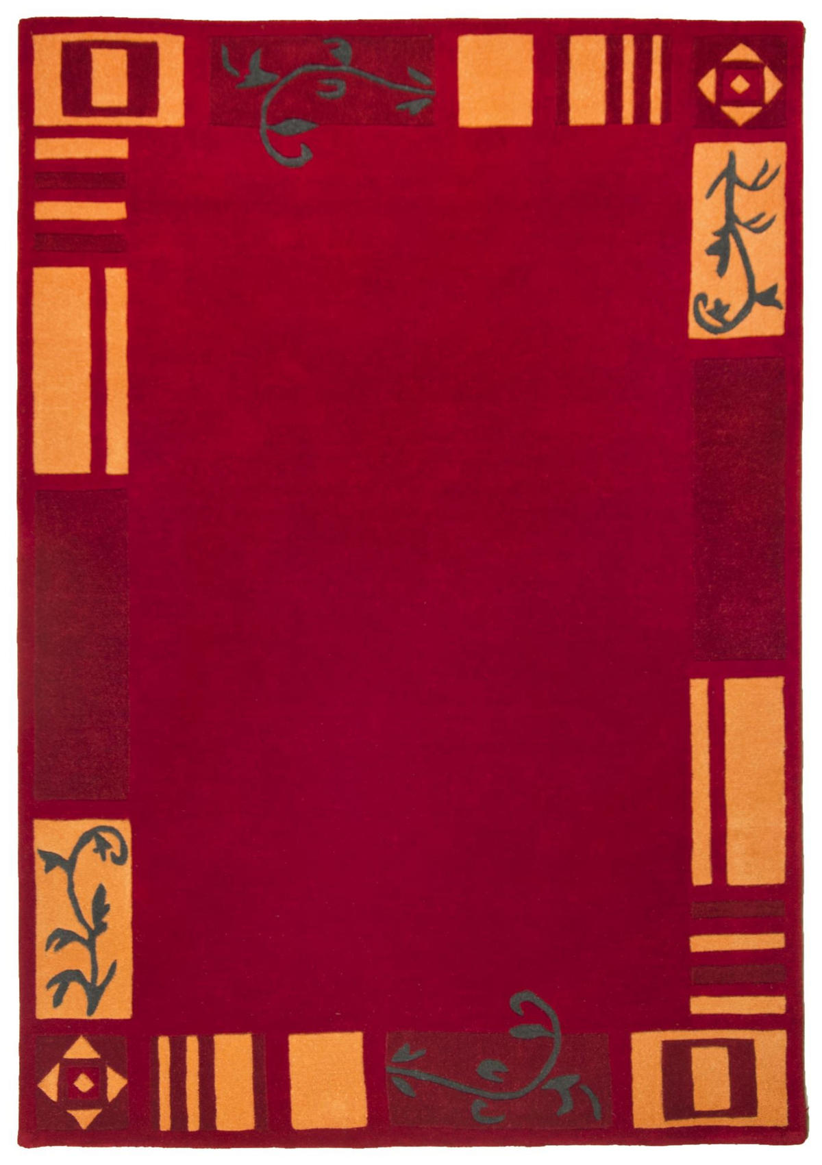 HANDTUFTTEPPICH Hawai 290x390 cm - Rot, Textil (290/390cm) - THEKO