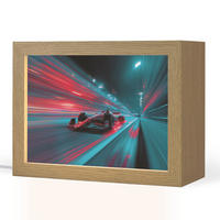 NACHTTISCHLAMPE Rennwagen - Rot - Geschwindigkeit 20x15 cm - Türkis, Holzwerkstoff (8/20/15cm)