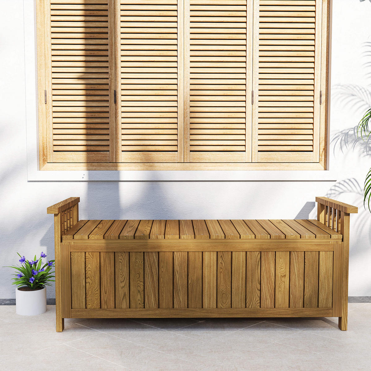 GARTENBANK DE-17775 Braun - Braun, Holz (128.5/53.5/52cm) - ComfortXL
