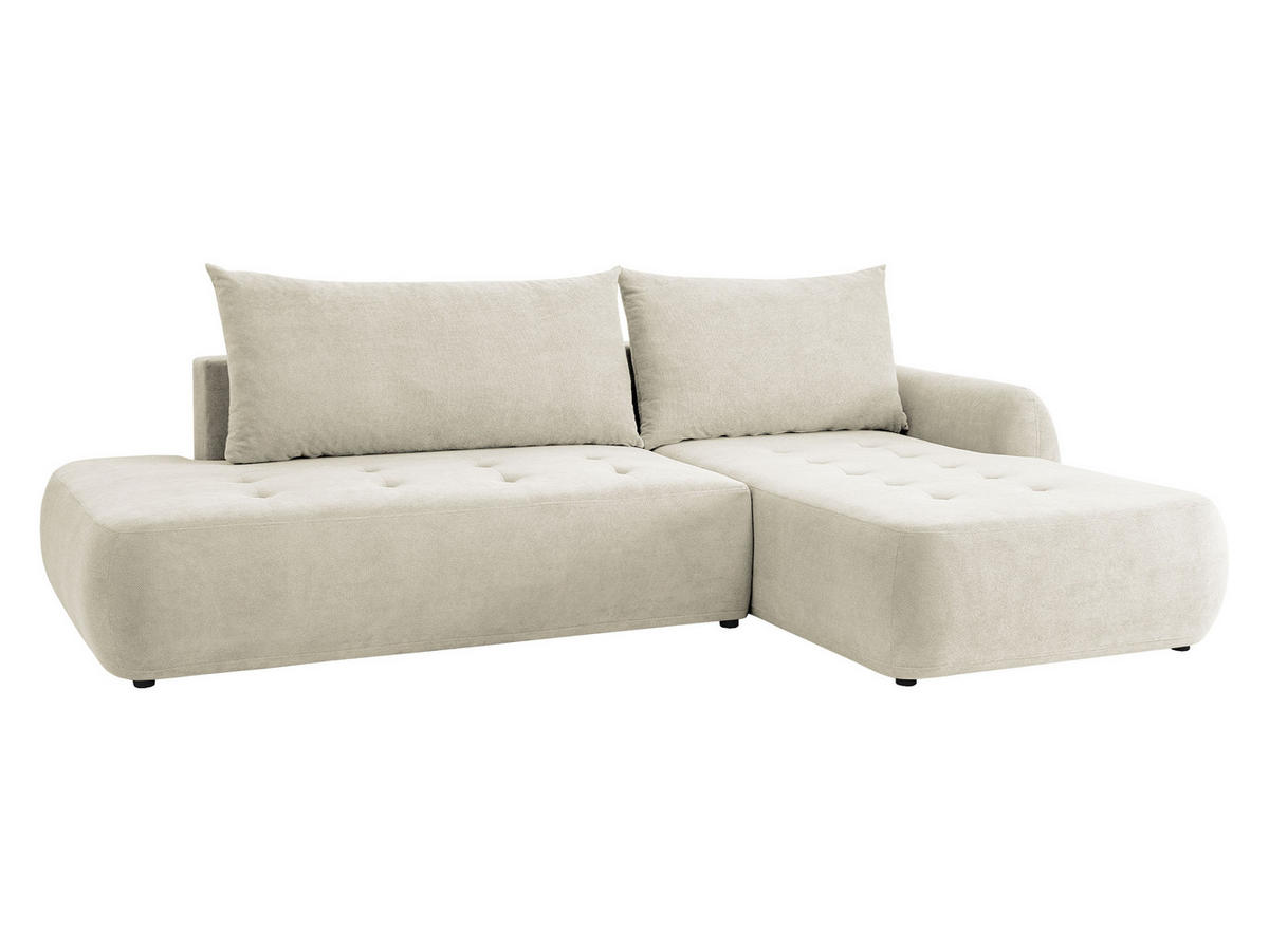 COLTAR Bueno I, Dreapta - crem/negru, material textil/lemn (185/300cm) - MIRJAN24