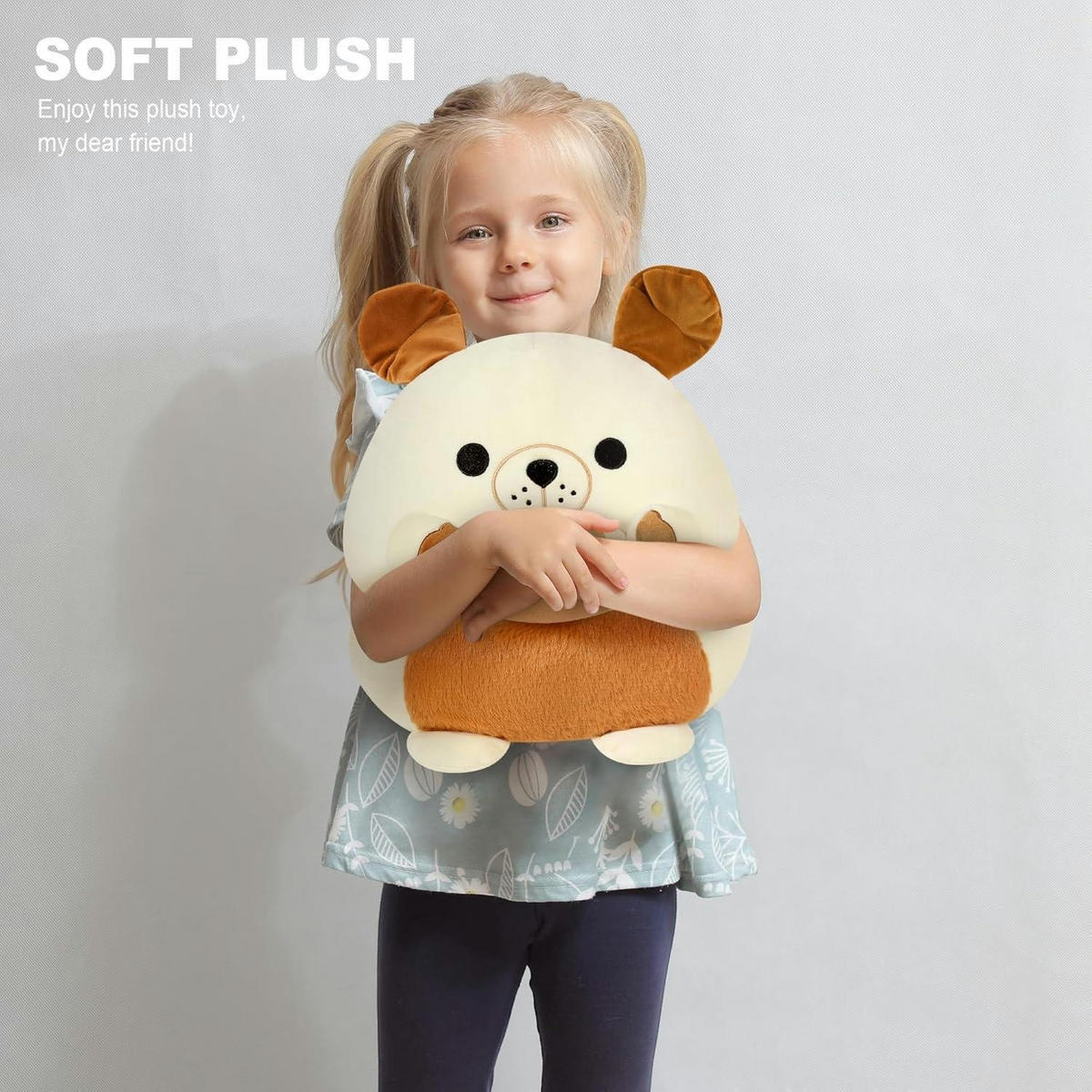 PLÜSCHTIER Bulldogge mit Rugbyball 30 cm - Multicolor, Textil (30/30cm)