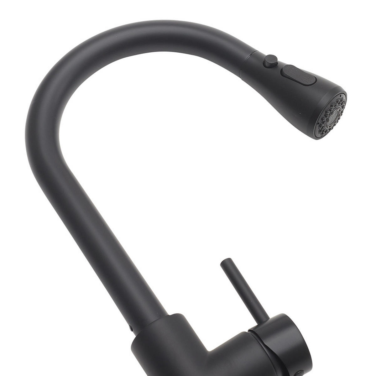 KÜCHENARMATUR Ausziehbar Brausekopf Einhandgriff Schwarz - Schwarz, Metall (26/38/5cm) - Livingandhome