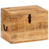 AUFBEWAHRUNGSBOX 39/28/31 Cm Massivholz Mango - Braun, Holz (39/31/28cm) - vidaXL