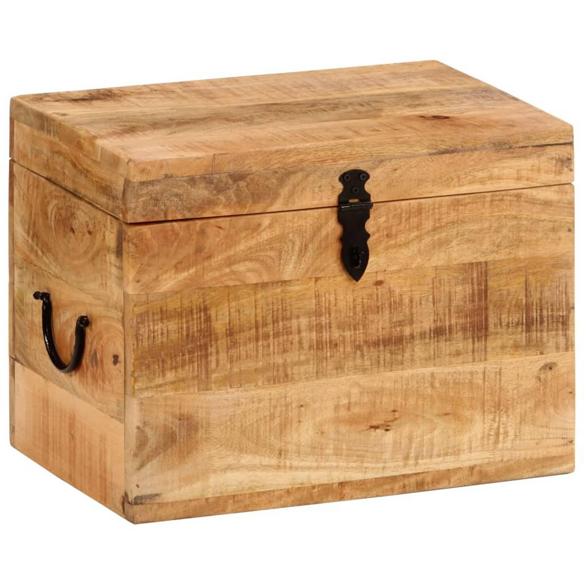 AUFBEWAHRUNGSBOX 39/28/31 Cm Massivholz Mango - Braun, Holz (39/31/28cm) - vidaXL