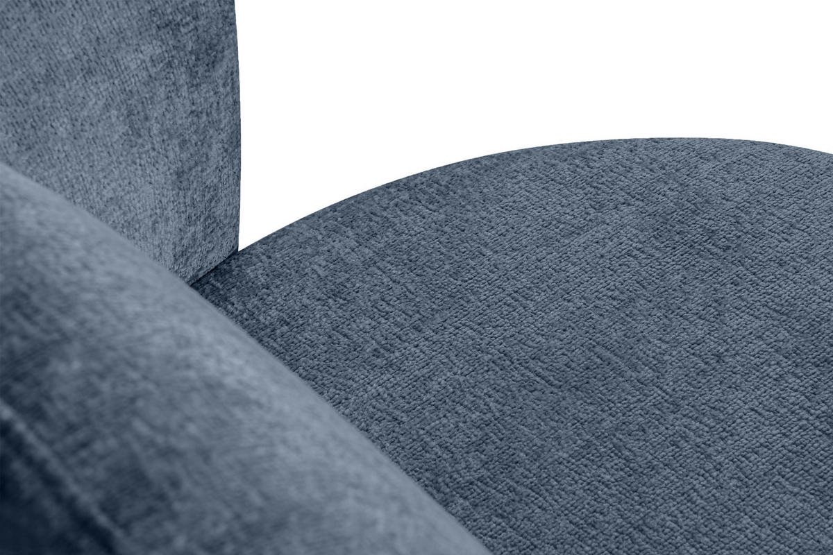 DREHSESSEL RAGGI 360° Drehfunktion mit inklusive dekorativem Kissen, Dunkelblau - Dunkelblau, Textil (92/75/94cm) - KONSIMO®