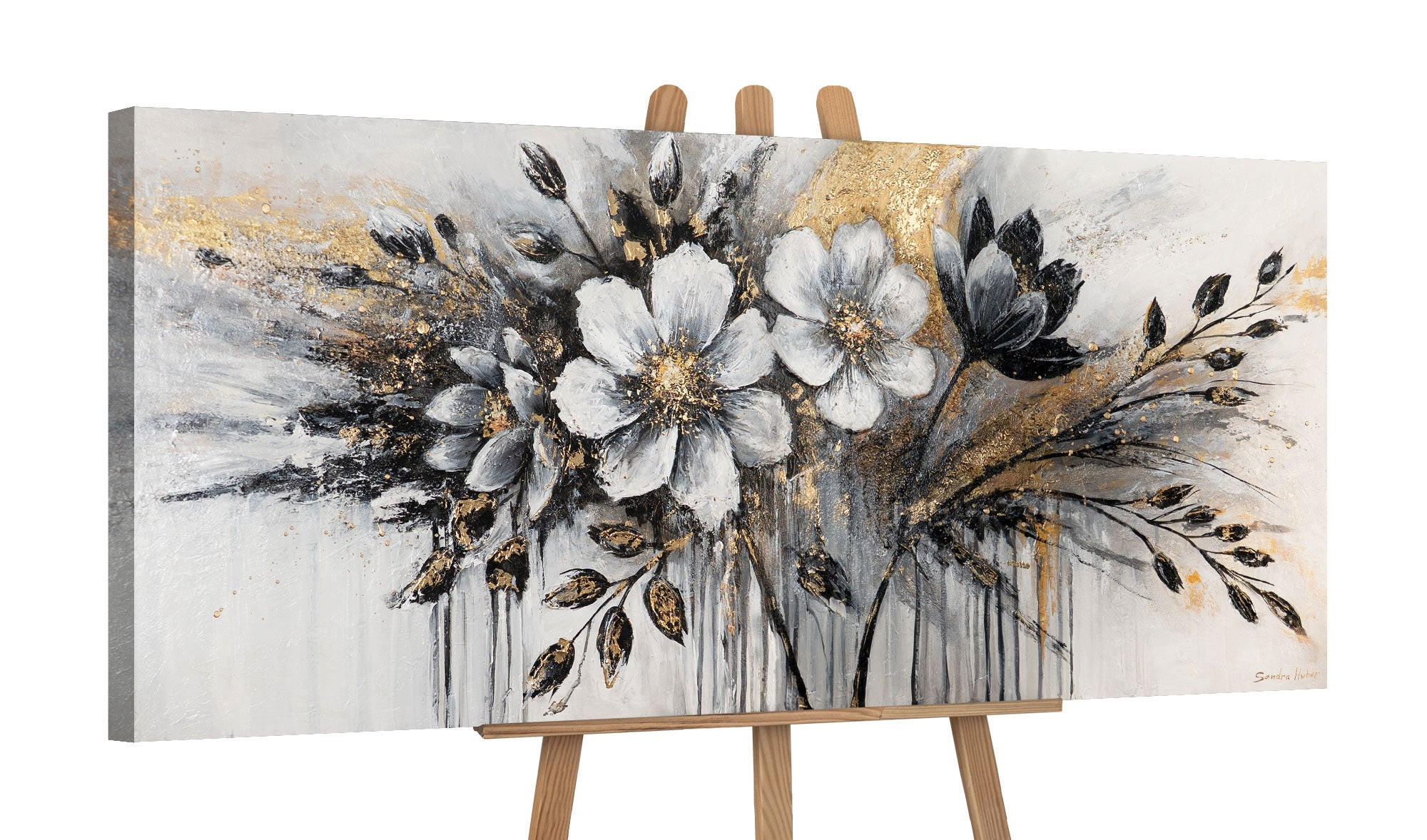 GEMÄLDE Glühen der Farben auf Keilrahmen 115x50 cm - Braun, Holz (115/50cm) - YS-art gallery