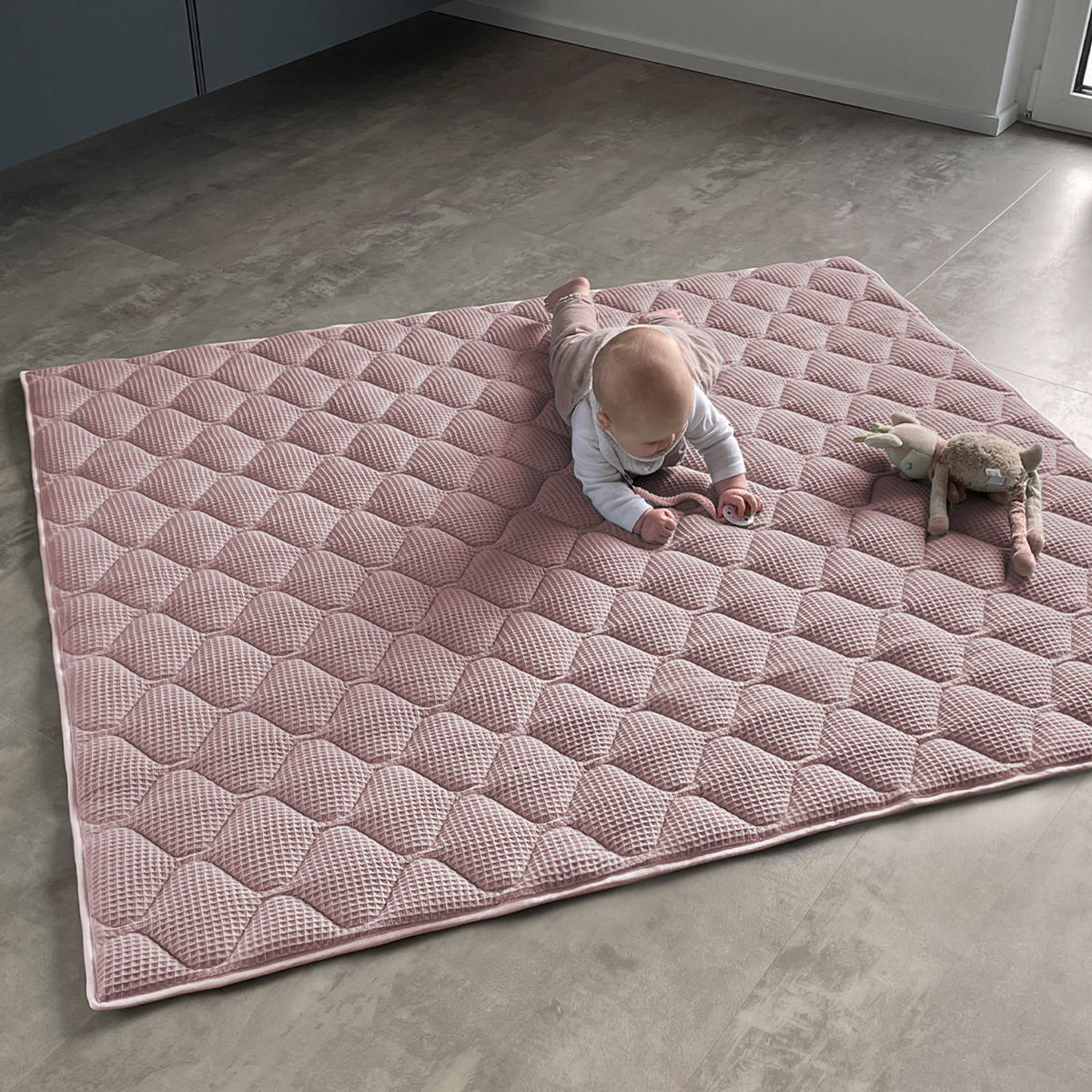 KRABBELDECKE Rosa 130x150cm - Rosa, Textil (130/150cm) - Sanosoft