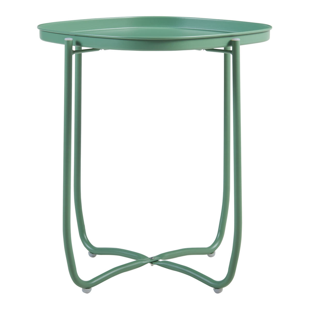 TABLETTTISCH Sandefjord - Grün, Metall (46/46/53cm) - [en.casa]