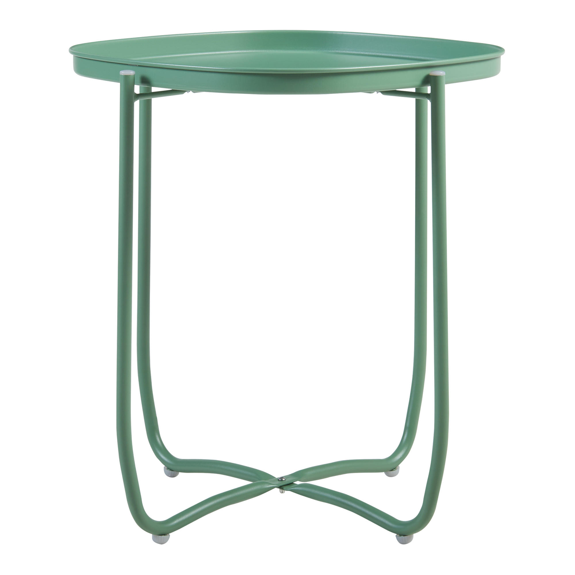 Thumbnail - [en.casa] Tabletttisch, Grün, Metall, Quadratisch, 46x53x46 cm, Gartenmöbel, Gartentische, Beistelltische outdoor