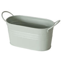 BLUMENTOPF Lingo 20/8,5/9,5 cm - Hellgrün, Metall (20/9cm)