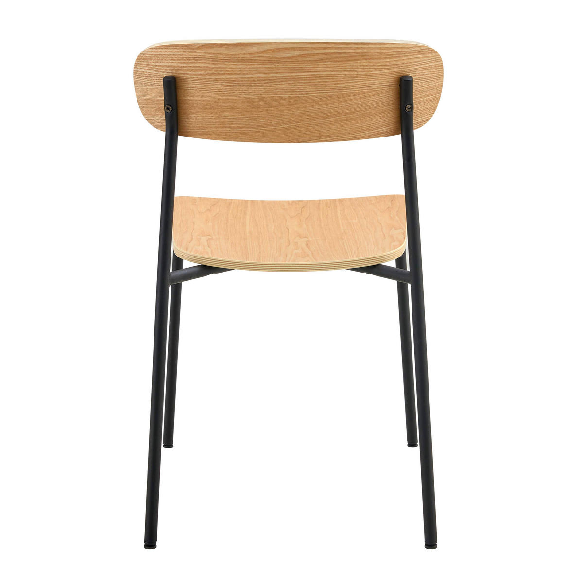 STÜHLE 2-tlg., Schwarz - Schwarz, Metall (46/78/52cm) - Oviala