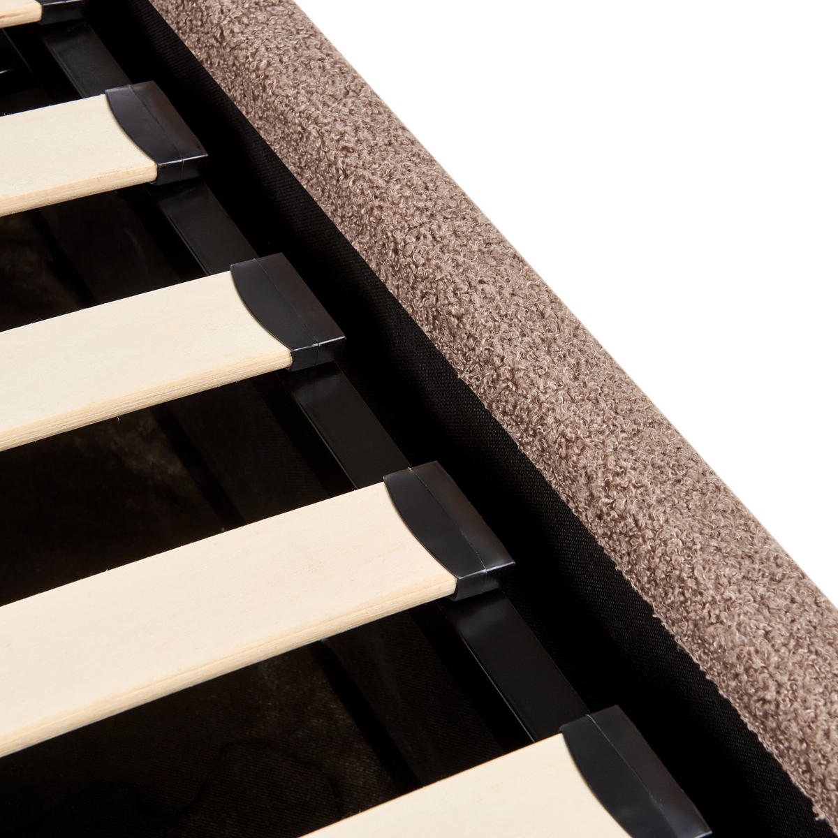 POLSTERBETT 140x200 cm Braun Orbey - Braun, Textil (140/200cm) - Beliani