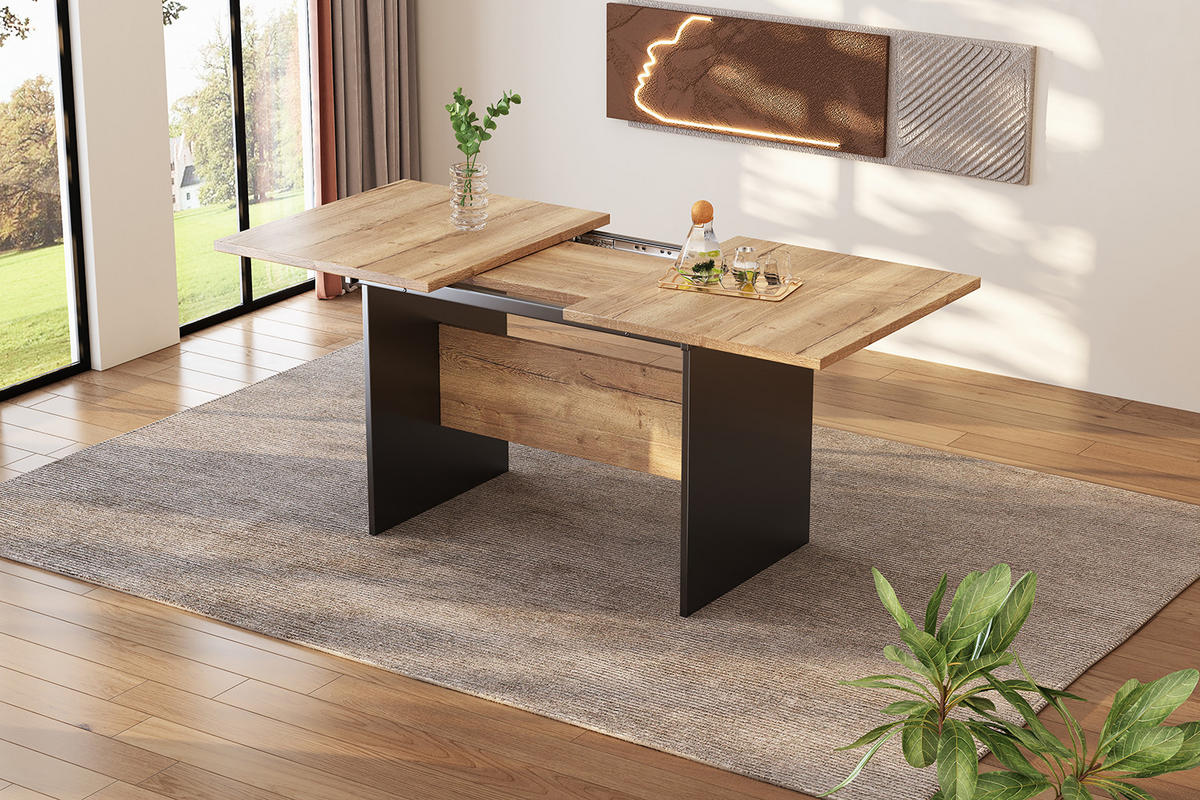 ESSTISCH Holzfarben 140-180/80/75 cm - Braun, Holzwerkstoff (180/80/75cm) - Urban Meuble