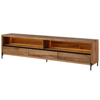 TV-BOARD Wild-/Zerreiche 242x47x60 natur geölt MONTREUX LUX #112 - Naturfarben, Holz (242/60/47cm) - Massivmoebel24