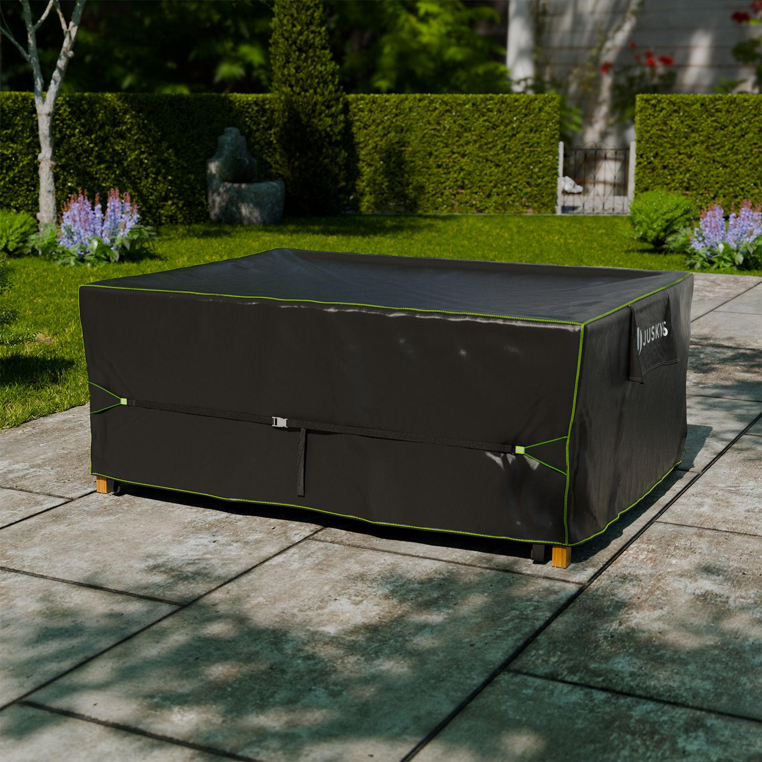 GARTENMÖBELABDECKUNG CoverSafe Pro schwarz - Schwarz, Kunststoff (160/75/200cm) - Juskys
