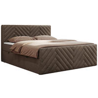 BOXBETT PARIS DUO 180/200 - Braun Velvet - H4 - Braun, Holz/Textil (180/200cm) - MKS