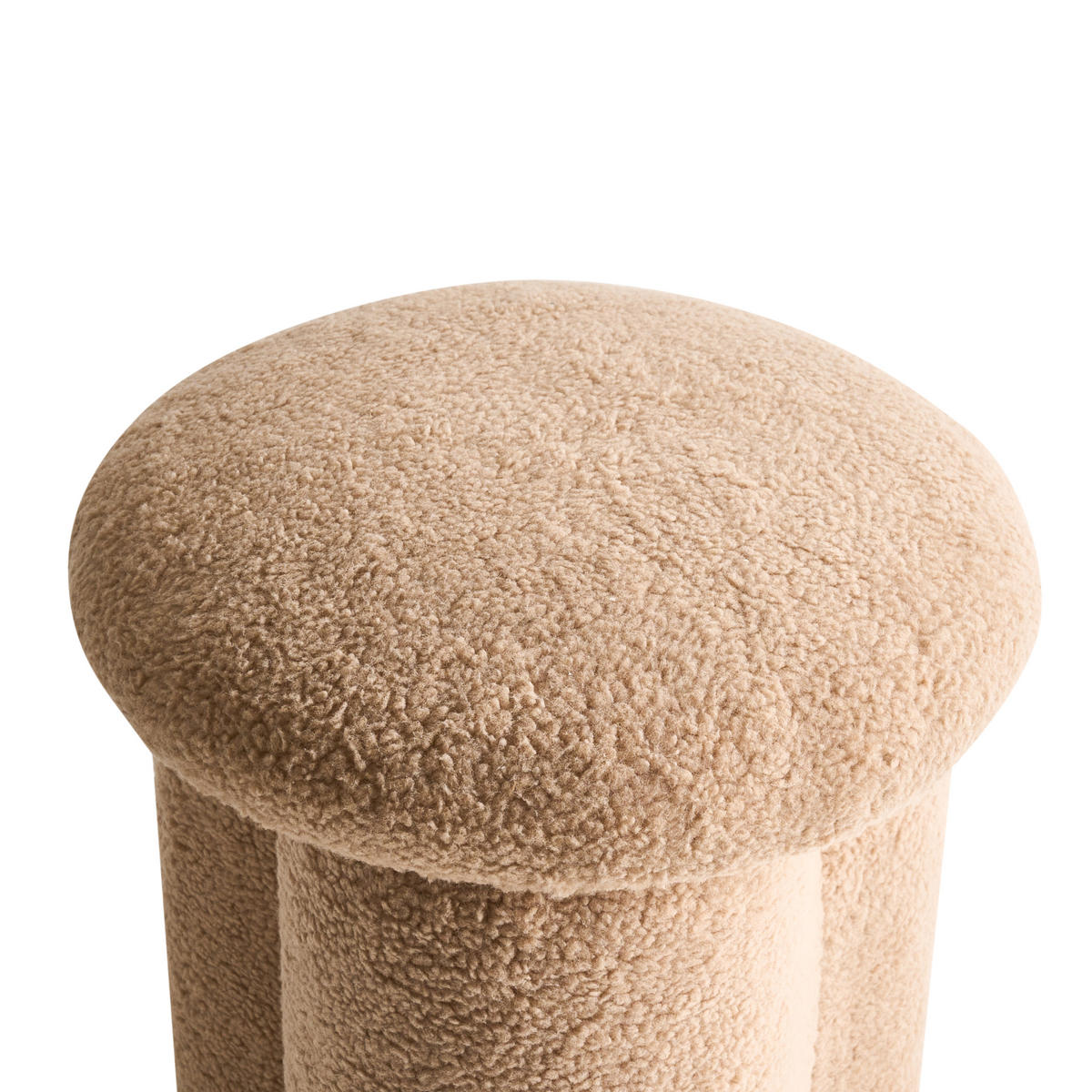 POUF Beige Carrington - Beige, Textil (40/45/40cm) - Beliani