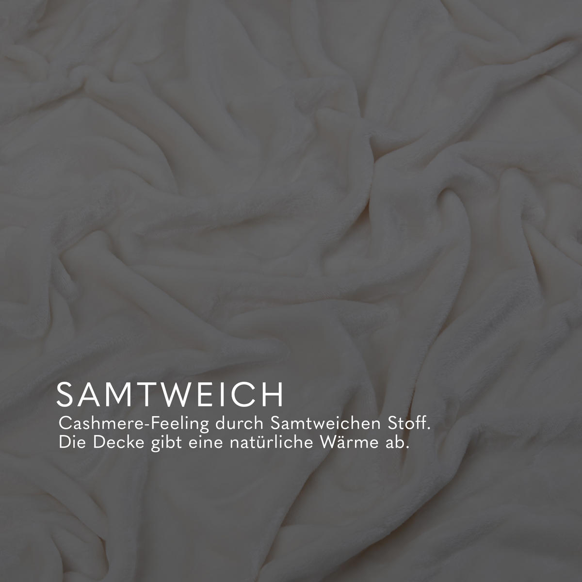 KUSCHELDECKE mit Cashmere Touch 150x200 cm Offwhite - Naturfarben, Textil (150/200cm)