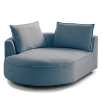 OTTOMANE - modular - Blau/Schwarz, Kunststoff/Textil (126/82/154cm) - home24