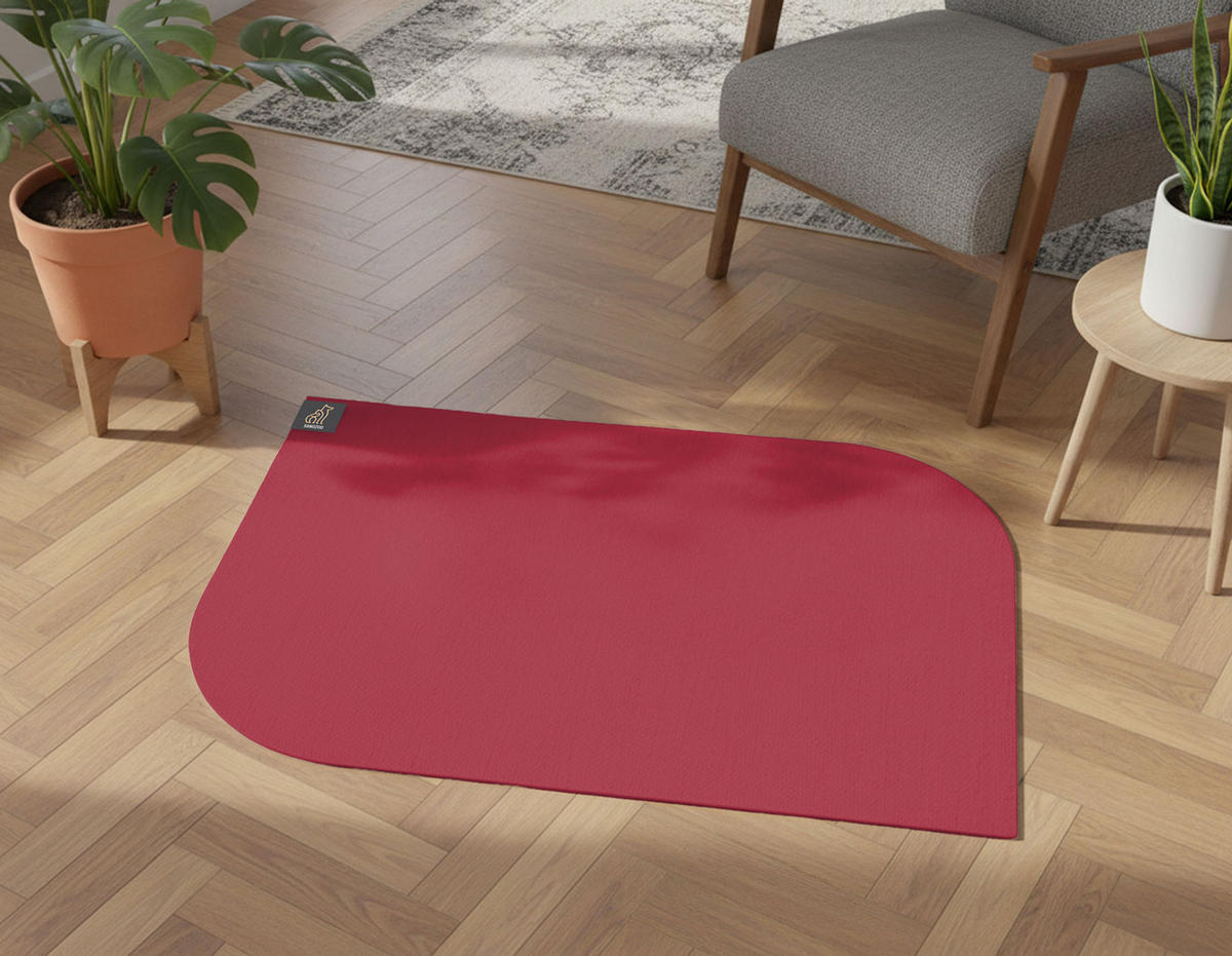 NAPFUNTERLAGE, Öko-Tex, Blattform Rot 60 x 90 cm - Rot, Textil (90/60cm) - SANOZOO